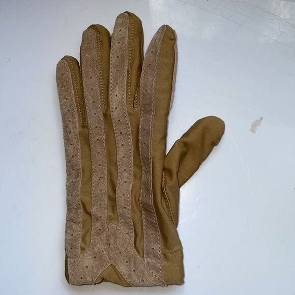 Vintage Aris Isotoner tan lined winter gloves - Size Medium - Picture 4 of 8